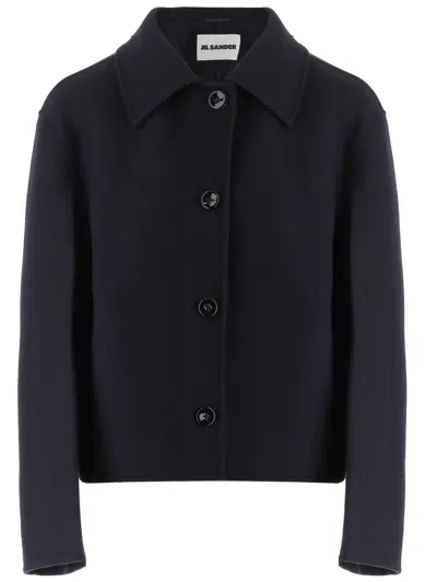 JIL SANDER ZIP CLOSURE WOOL JACKET