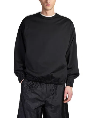 Jil Sander Zip-detailing Sweatshirt In Black