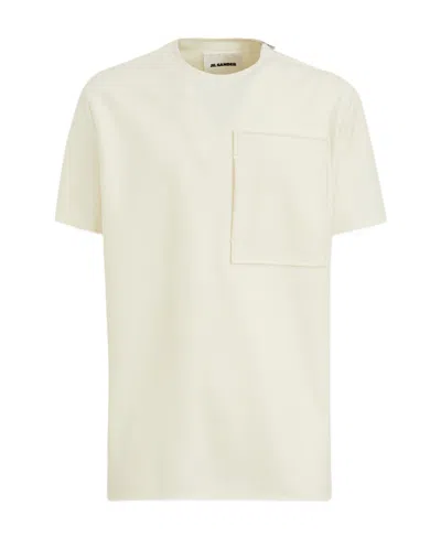 JIL SANDER JIL SANDER ZIP-DETAILED CREWNECK T-SHIRT