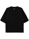 Jil Sander Zip Detailing T-shirt In Black