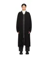 Jil Sander Black Double-layer Coat In Black