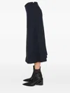 Jil Sander Zip-fastening Midi Skirt In Black