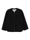 Jil Sander Zip-front Quilted Coat In Black