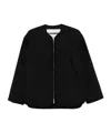 Jil Sander Zip-front Quilted Coat In Black