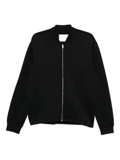 Jil Sander Zip-front Sweatshirt In Black