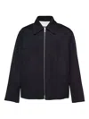 Jil Sander Zip-front Wool Jacket In Black