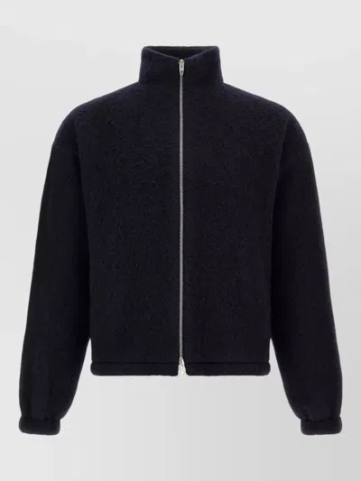Jil Sander Zip Jacket High Collar Long Sleeves In Black