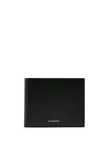 Jil Sander Bi-fold Logo-debossed Wallet In Black