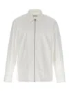 Jil Sander Zippered Shirt With Buttoned Cuffs In Blanco
