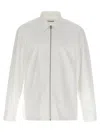 Jil Sander Zippered Shirt With Buttoned Cuffs In White