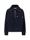 Jil Sander 124 Hn Long Sleeves Sweatshirt In Blue