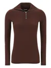 Jil Sander Half-zip T-shirt High Collar
