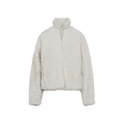 JIL SANDER ZIP UP 173 GD IVORY COTTON JACKET