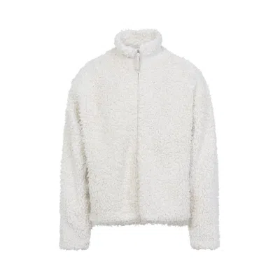 JIL SANDER ZIP UP 187 GD IVORY COTTON JACKET