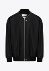 Jil Sander Blouson 05 Bomber Jacket In Black Wool