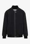 Jil Sander Classic Front Zip Bomber Jacket In Black