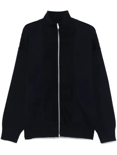 Jil Sander Cardigan Mit Reissverschluss In Blau