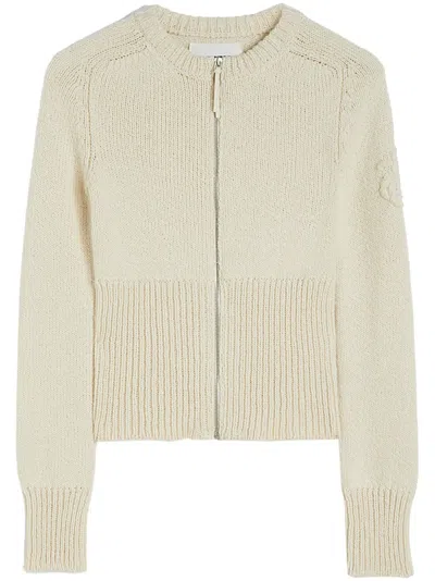 Jil Sander Zip-up Cardigan In Neutrals
