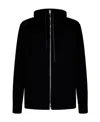 Jil Sander Zip-up Cashmere Hooded Jacket In Black