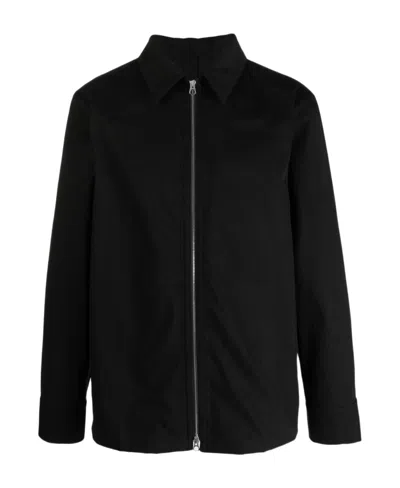 JIL SANDER ZIP-UP COTTON SHIRT JACKET