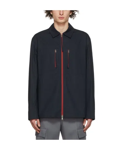 JIL SANDER ZIP-UP COTTON SHIRT JACKET