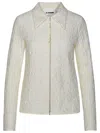 JIL SANDER ZIP-UP CRINKLED SHIRT