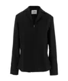 Jil Sander Zip-up Fitted Shirt Jacket In Black