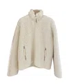 Jil Sander Zip-up Fleece Jacket In White