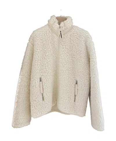 Jil Sander Zip-up Fleece Jacket In White