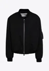 Jil Sander Zip-up Bomber Jacket In Black