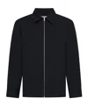 Jil Sander Minimalist Zippered Wool Overshirt In Black