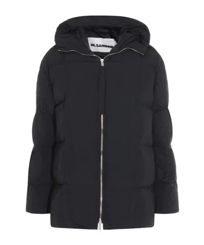 JIL SANDER JIL SANDER ZIP-UP HOODED DOWN COAT