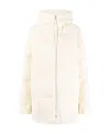 Jil Sander Zip-up Hooded Down Jacket In White