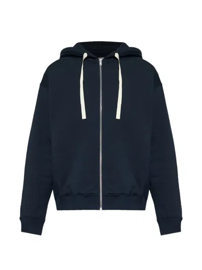 Jil Sander Zip-up Hoodie In Blue