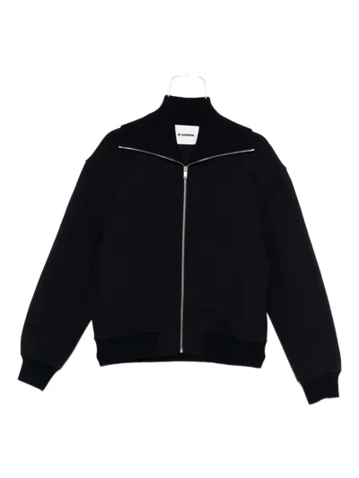 Jil Sander Zip-up Jacket In Black