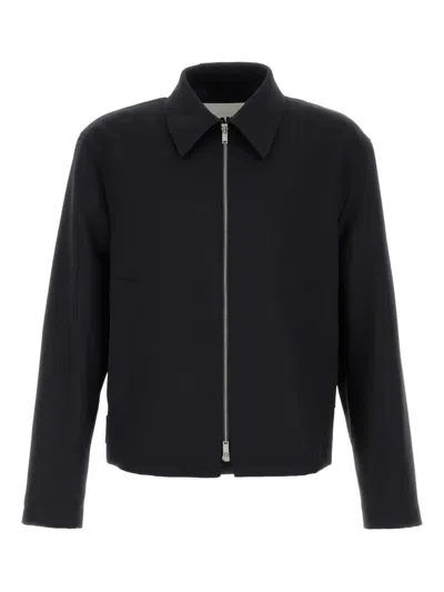 Jil Sander Long-sleeved Casual Jacket In Blue