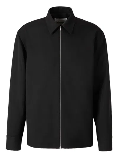 Jil Sander Zip-up Jacket In Black