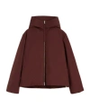 Jil Sander Short Down Jacket In Brown