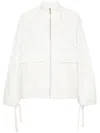 Jil Sander Logo-patch Canvas Cargo Jacket In White