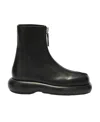 Jil Sander Zip-up Leather Boots In Black