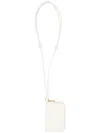 Jil Sander Zip-up Leather Purse In Neutrals