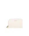 Jil Sander Zip-up Leather Purse In White