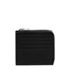 Jil Sander Zip-up Leather Wallet In Black