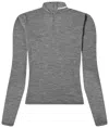 Jil Sander Zip-up Long Sleeve T-shirt In Grey