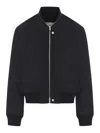 Jil Sander Zip-up Long-sleeved Bomber Jacket In Black