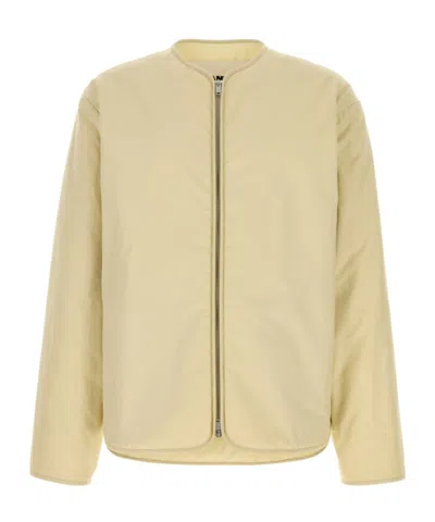 Jil Sander Cotton Padded Jacket Long Sleeves In Yellow