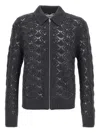 Jil Sander Collared Wool Cardigan With Textured Knit In Black