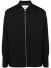 Jil Sander Black Wool Coat With Oversized Sleeves In Black