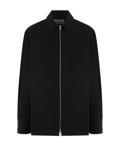 JIL SANDER JIL SANDER LONG-SLEEVED ZIP-UP SHIRT