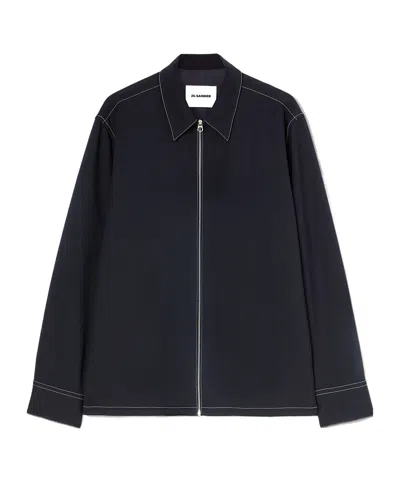 Jil Sander Straight Plain Jacket In Black